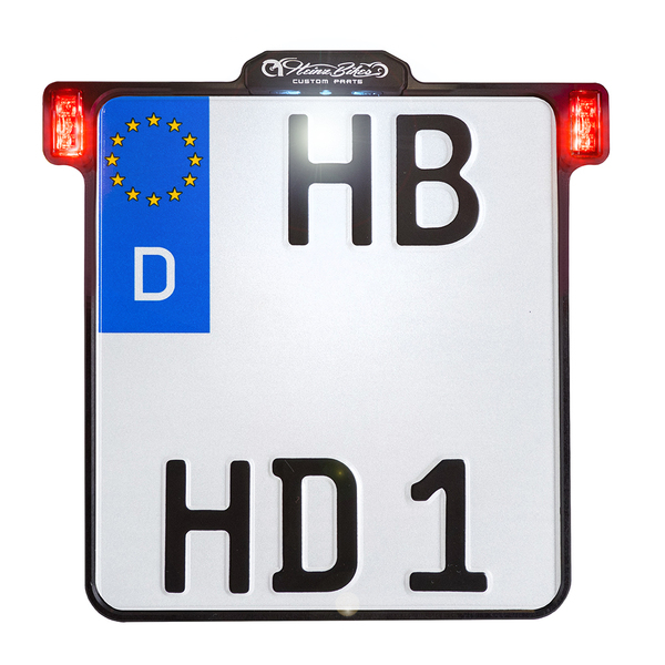 All-in-one 2.0 License Plate Holder W/ Led Plate Lights, Brake And Rear Lights Anodized Black, 1, nordicamoto.ro