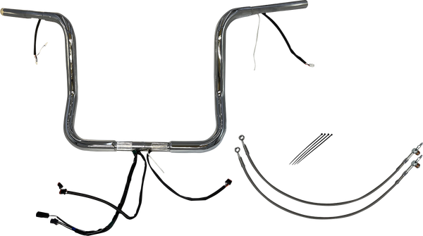 Plug & Play Ez Install 1-1/4(r) Round Top Handlebar Kit Silver, 1, nordicamoto.ro
