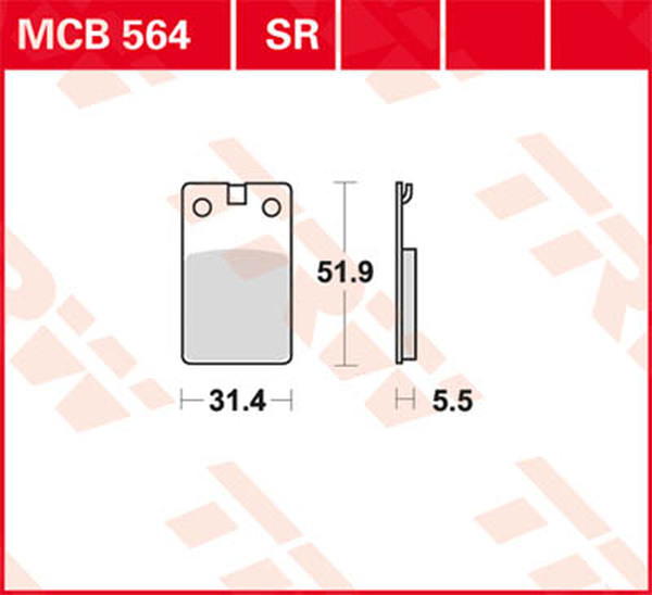Sr Series Sindered Scooter Brake Pads, 2, nordicamoto.ro