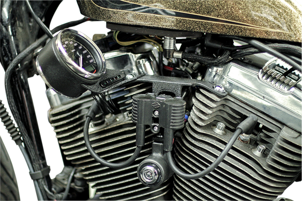 Sportster Speedometer Relocation Kit Black, Powder-coated, 2, nordicamoto.ro