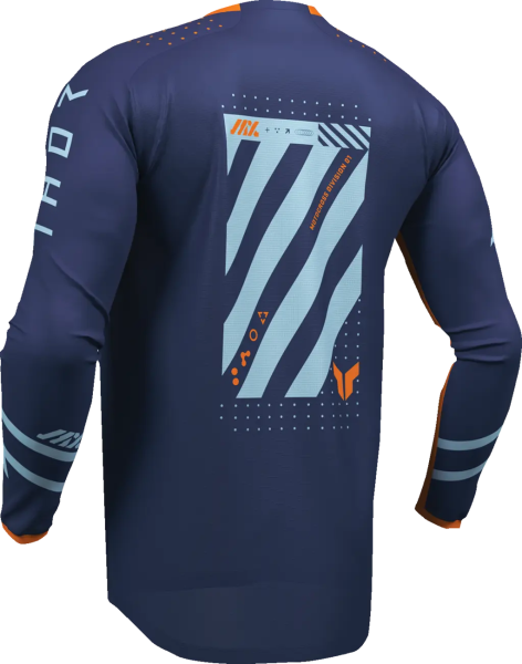Thor Launchmode Futura gyerek póló, kék/narancssárga, XL, 3, nordicamoto.ro