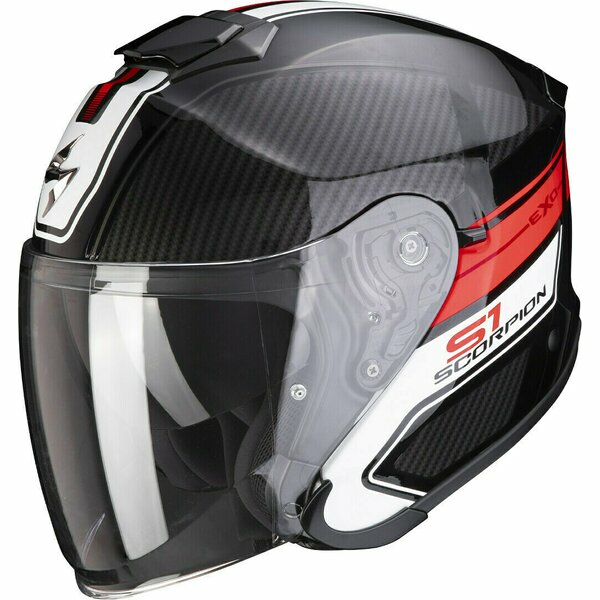 Casca open face/jet SCORPION EXO-S1 CROSS-VILLE Negru/Alb/Galben Fluo S, 4, nordicamoto.ro
