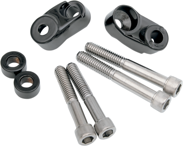 Short Turn Signal Mounts For 39mm/49mm Forks Black, 1, nordicamoto.ro