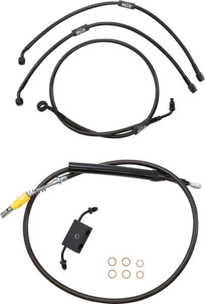 Standard Midnight Braided Handlebar Cable/brake Line Kit Black, 2, nordicamoto.ro
