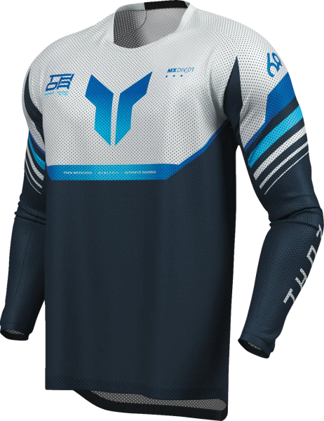 Tricou Thor Launchmode Air Raptor Alb/Albastru 2XL, 8, nordicamoto.ro
