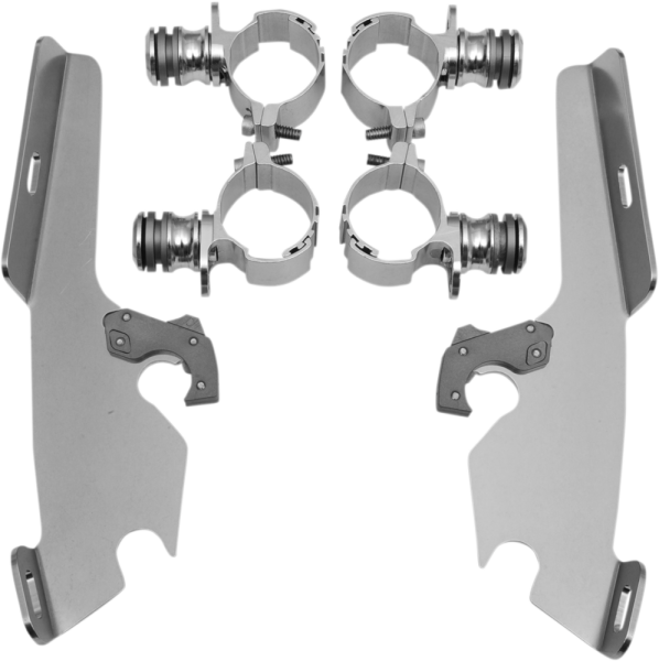 Fats/slim Windshield Trigger-lock Complete Mount Kit Polished, 1, nordicamoto.ro