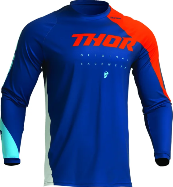 Tricou Thor Sector Edge Navy/Orange 3XL, 3, nordicamoto.ro