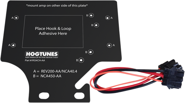 Amplifier Adapter Mount Black, 1, nordicamoto.ro