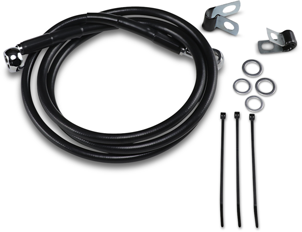 Extended Length Black Vinyl Brake Line Kit Black Oversize [+254 mm (10'')], 1, nordicamoto.ro