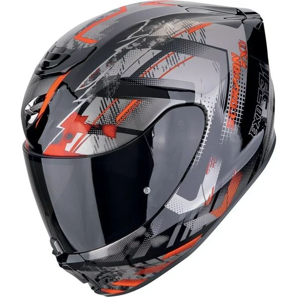 SCORPION EXO-391 CLUTTER M teljes arcú sisak, fekete/piros, 1, nordicamoto.ro