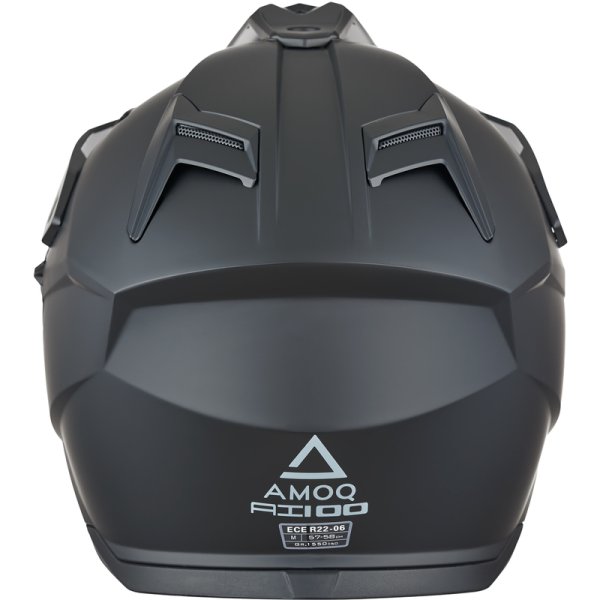 AMOQ AI100 Solid motoros sisak, matt fekete, L méret, 5, nordicamoto.ro