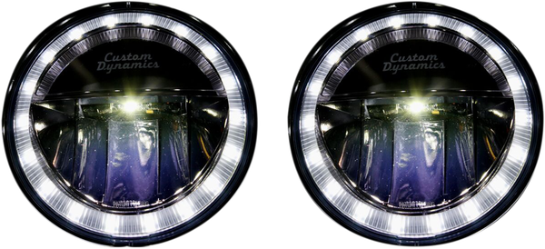 4½(r) Led Passing Lamps Black Chrome, 2, nordicamoto.ro