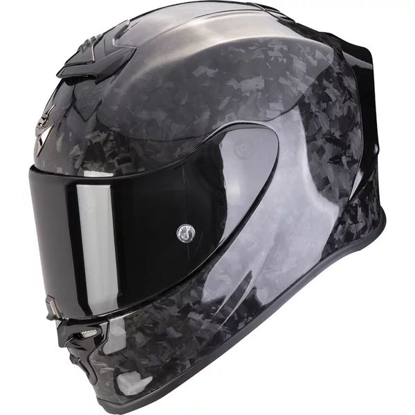 SCORPION EXO-R1 EVO CARBON AIR ONYX M fekete teljes arcú sport sisak, 1, nordicamoto.ro
