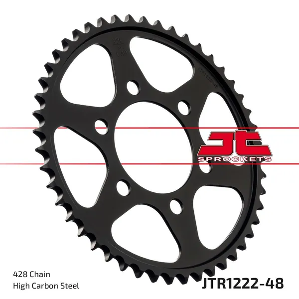 JT SPROCKETS Fekete hátsó lánckerék, 1, nordicamoto.ro