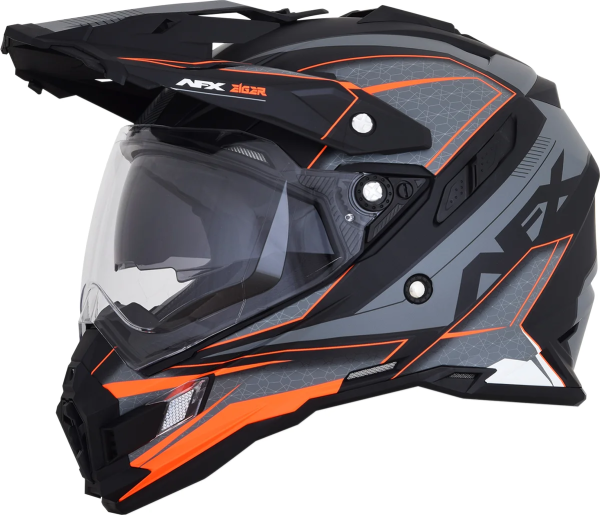 Fx-41ds Eiger Adventure Helmet Frost Gray/orange 2x-large Gray, Hi-vis, Multi, Orange 2XL, 1, nordicamoto.ro