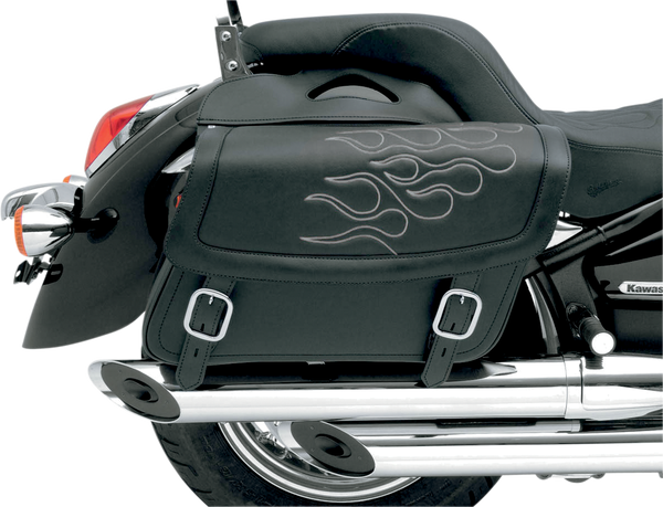 Highwayman Tattoo Saddlebags Black, Silver Jumbo, 4, nordicamoto.ro