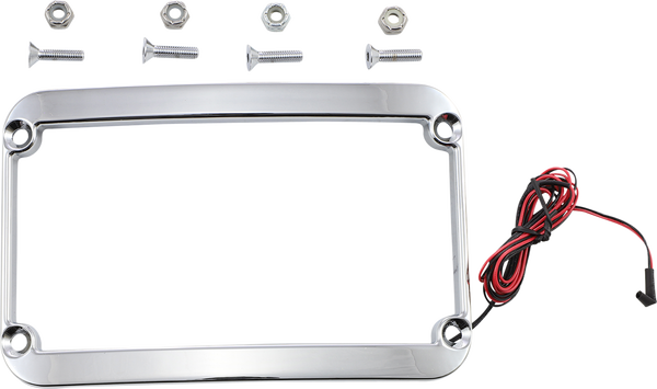 The One Rear Fender Lighted License Frame Chrome, 1, nordicamoto.ro