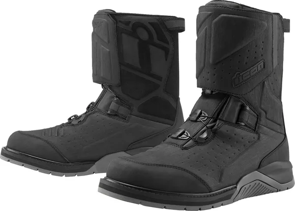 Cizme Icon Alcan Waterproof Black 45,5, 1, nordicamoto.ro