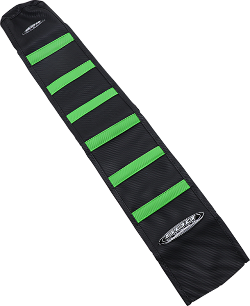 6-rib Gripper Seat Cover Black, Green, 2, nordicamoto.ro