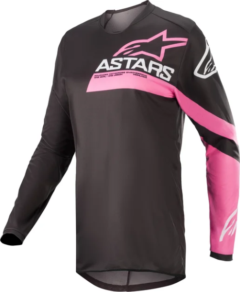Tricou dama Alpinestars Stella Fluid Chaser Black/Pink XL, 1, nordicamoto.ro