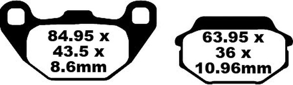 Sfa Series Organic Scooter Brake Pads, 1, nordicamoto.ro