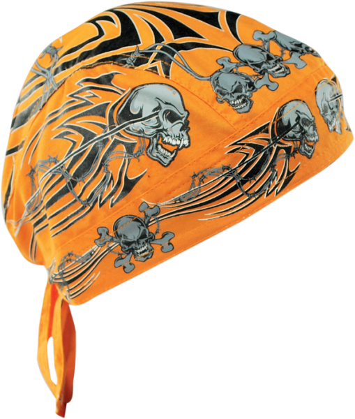Flydanna Orng Tribal Skul Orange, 1, nordicamoto.ro
