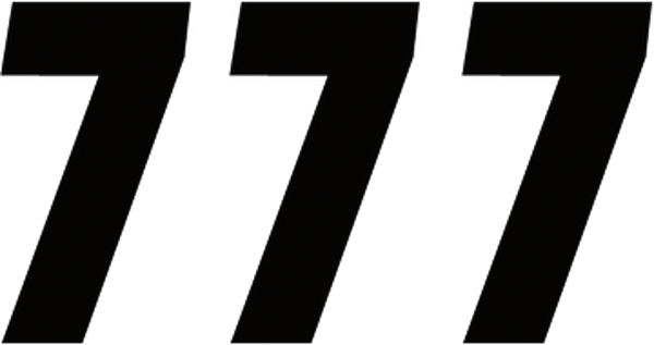 Number Stickers Black, 1, nordicamoto.ro