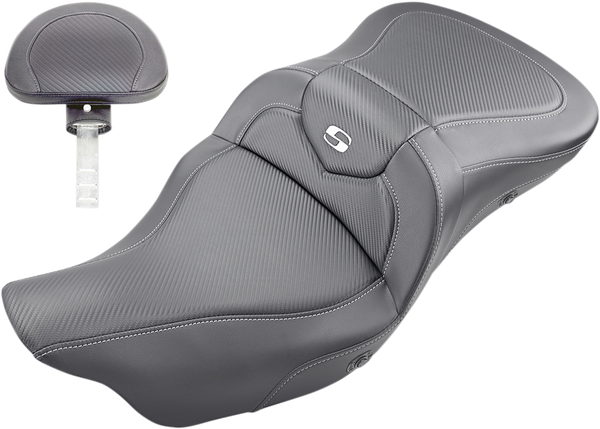Heated Roadsofa Carbon Fiber Seat Black, 1, nordicamoto.ro