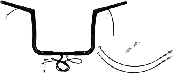 Plug & Play Ez Install 1-1/4(r) Flat Top Handlebar Kit Black, 1, nordicamoto.ro