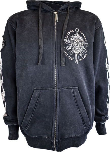 Hoody Zip Livefast Gry Md Gray M, 1, nordicamoto.ro