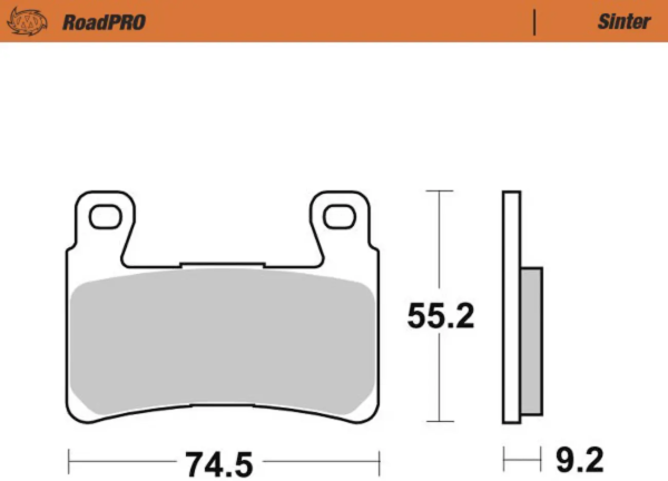 Roadpro szinterezett fém fékbetétek, 2, nordicamoto.ro