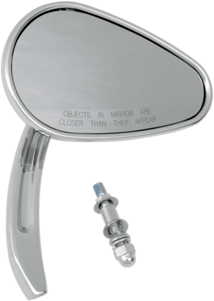 Billet Teardrop Mirror Chrome, 1, nordicamoto.ro