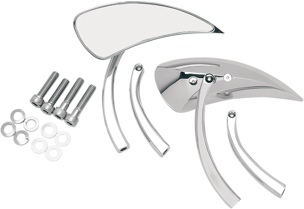 Teardrop Mirrors Chrome, 1, nordicamoto.ro
