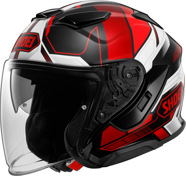 SHOEI J-CRUISE3 WHIZZY TC-1 fúvóka sisak, fekete/piros/fehér, M-es méret, 1, nordicamoto.ro