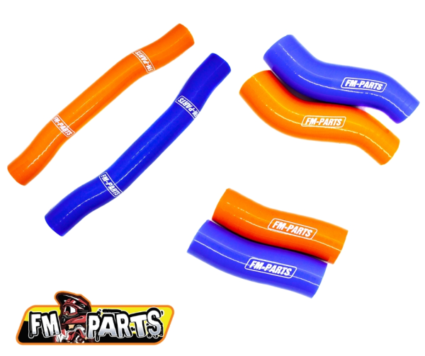 KTM/Husqvarna 2017–2019 narancssárga szilikon hűtőcső-készlet az Fm-Parts-tól, 5, nordicamoto.ro