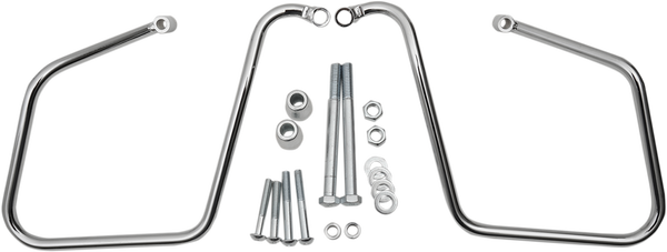Chrome Saddlebag Support Brackets Silver, 1, nordicamoto.ro