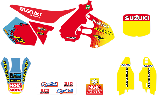 Graphics Kit Green, Red, Yellow, 1, nordicamoto.ro