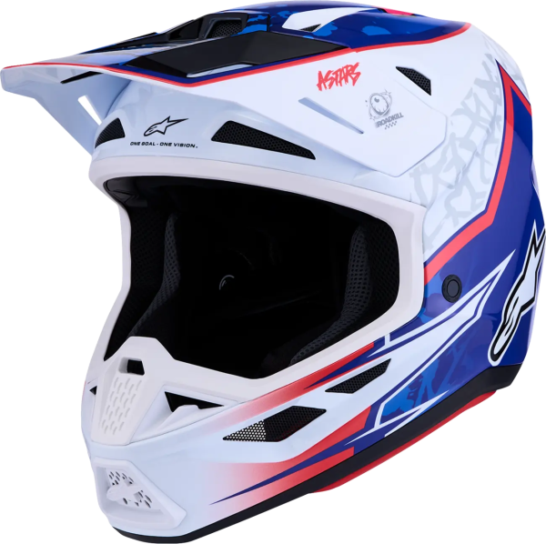 Alpinestars S-M7 Blaster sisak, fehér/kék/piros, XS, 1, nordicamoto.ro