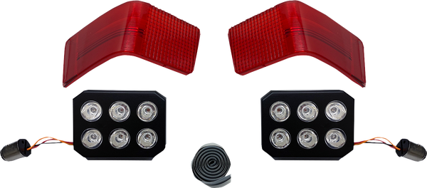 Led Tour-pak Run/brake Lights With Lenses Red, 2, nordicamoto.ro