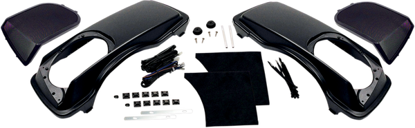 Saddlebag Speaker Lid Kit Black, Matte, 1, nordicamoto.ro