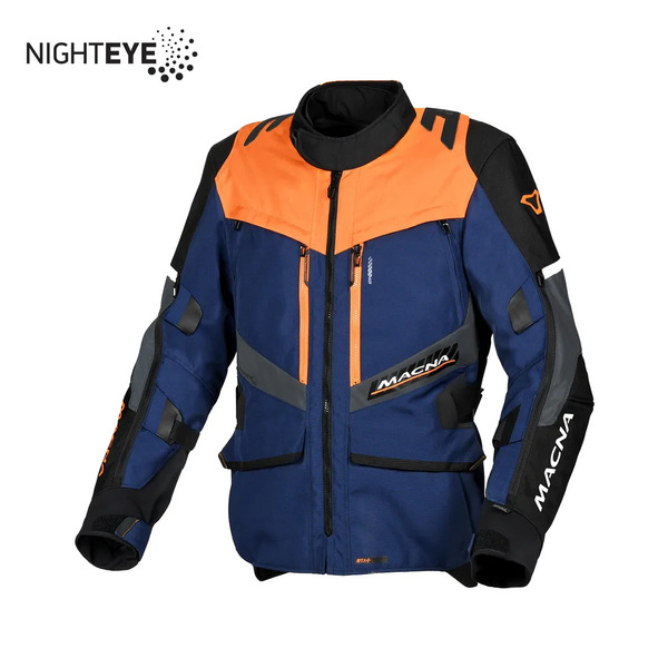 MACNA DOMANE vízálló textil túra-/kalandmotoros dzseki, kék/narancssárga, XXL, 13, nordicamoto.ro