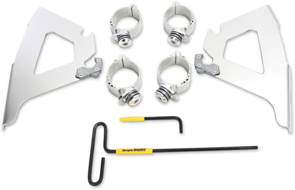 Fats/slim Windshield Trigger-lock Complete Mount Kit Polished, 1, nordicamoto.ro