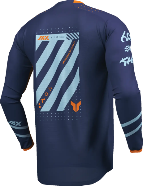 Thor Launchmode Futura gyerek póló, kék/narancssárga, XL, 4, nordicamoto.ro