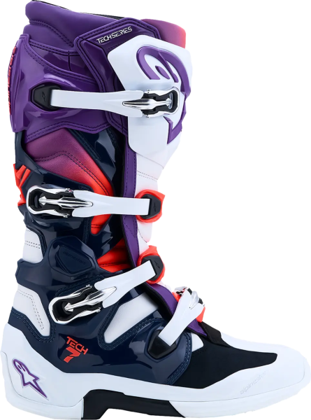 Alpinestars Tech 7 porvédő, Alb/Mov/Albastru, 38-as méret, 7, nordicamoto.ro