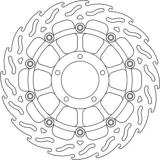 Brake Rotor Floating Flame Black Black, 1, nordicamoto.ro