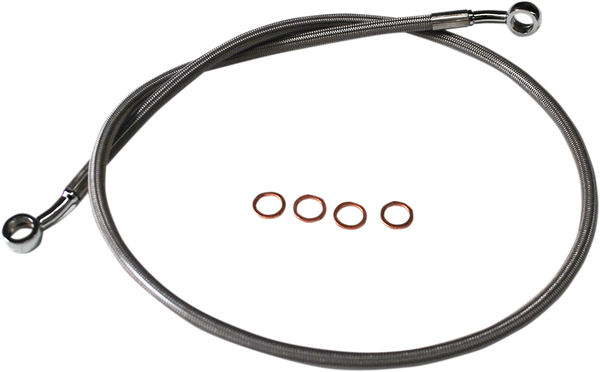 Standard Cable Kit For 15-17 Ape Hangers Stainless Braided Steel Natural Silver, 2, nordicamoto.ro
