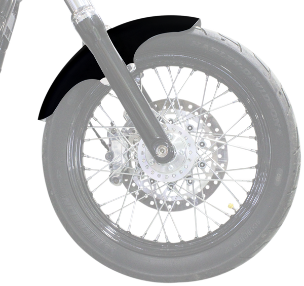 Hugger Front Fender With Mounting Blocks For Softail/dyna Black, 2, nordicamoto.ro