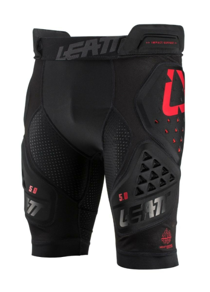 Leatt 3DF 5.0 védőnadrág – fekete/piros – S, 2, nordicamoto.ro