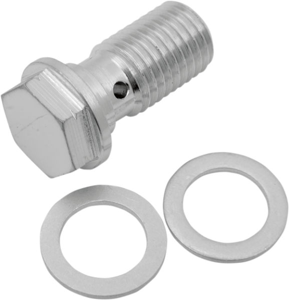 Universal Chrome Steel Banjo Bolt Silver, Chrome, 1, nordicamoto.ro