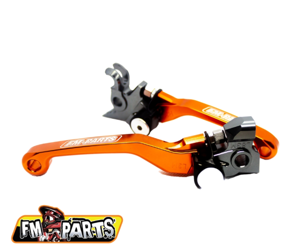 Fm-Parts gyártmányú narancssárga összecsukható kormánykészlet a 2008–2014-es KTM modellekhez, 5, nordicamoto.ro